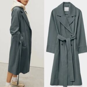 NWT Everlane Drape Trench Coat – Balsam Green (Size M)